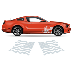 US Flag decals set for Ford Mustang or any car body