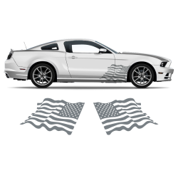 US Flag decals set for Ford Mustang or any car body