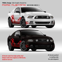 Ford Mustang 2005 - 2014 Tribal Design side decals set