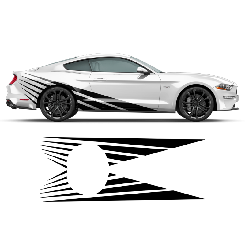 Rising Sun Side Graphics for Ford Mustang 2015 - 2022