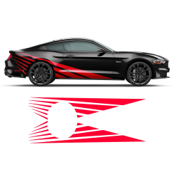 Rising Sun Side Graphics for Ford Mustang 2015 - 2022