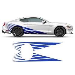 Rising Sun Side Graphics for Ford Mustang 2015 - 2022