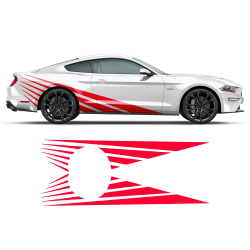 Rising Sun Side Graphics for Ford Mustang 2015 - 2022