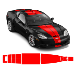 Racing Stripes Over The Top for Chevrolet Corvette 2005 - 2014