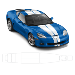 Racing Stripes Over The Top for Chevrolet Corvette 2005 - 2014