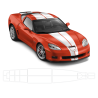 Racing Stripes Over The Top for Chevrolet Corvette 2005 - 2014