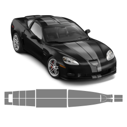 Racing Stripes Over The Top for Chevrolet Corvette 2005 - 2014