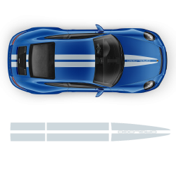 Porsche Dual Racing Stripes Over The Top for Carrera / Cayman / Boxster