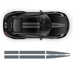 Porsche Dual Racing Stripes Over The Top for Carrera / Cayman / Boxster