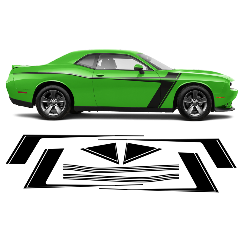 Accent Side Stripes Graphic Dodge Challenger 2011 - 2020