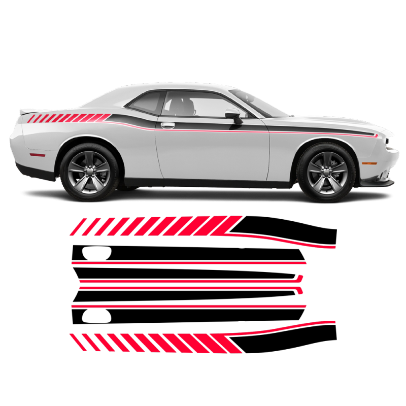 Long Side Stripes two colors for Dodge Challenger 2011 - 2020