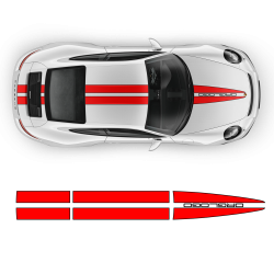 Dual Racing TOP Stripes two colors for Carrera / Cayman / Boxster