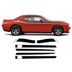 Short Side Stripes in Two Colors for Dodge Challenger 2011 - 2020