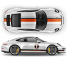 LE MANS RACING STRIPES graphic decals set for Porsche Carrera / Cayman / Boxster