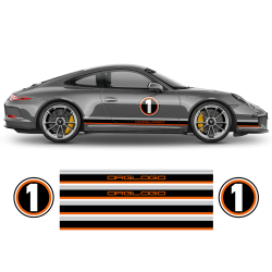 LE MANS RACING STRIPES graphic decals set for Porsche Carrera / Cayman / Boxster