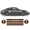 LE MANS RACING STRIPES graphic decals set for Porsche Carrera / Cayman / Boxster