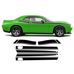 Short Side Stripes in One Color for Dodge Challenger 2011 - 2020