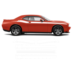 Short Side Stripes in One Color for Dodge Challenger 2011 - 2020