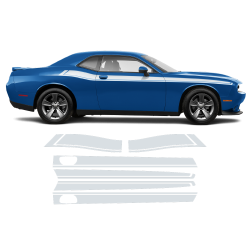 Short Side Stripes in One Color for Dodge Challenger 2011 - 2020