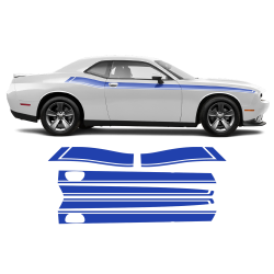 Short Side Stripes in One Color for Dodge Challenger 2011 - 2020