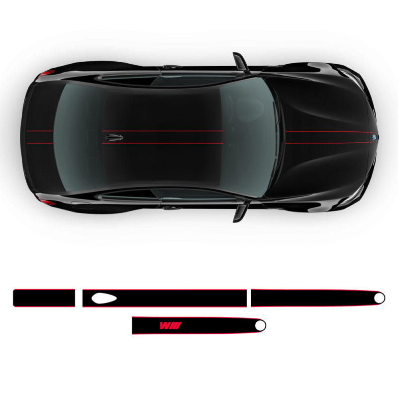 Contoured Racing Stripes Over The Top for BMW 2 series