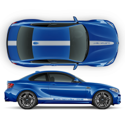 Racing Stripes in One Color for BMW M3 / M4 / M5