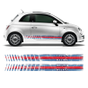 SCRATCHED MARTINI Style Racing STRIPES for Fiat 500