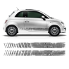 SCRATCHED MARTINI Style Racing STRIPES for Fiat 500