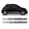 SCRATCHED MARTINI Style Racing STRIPES for Fiat 500