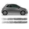 SCRATCHED MARTINI Style Racing STRIPES for Fiat 500