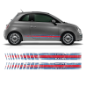 SCRATCHED MARTINI Style Racing STRIPES for Fiat 500