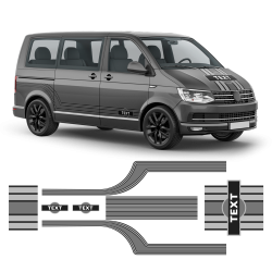 Curved Martini Style Stripes Set for Volkswagen T5 / T6