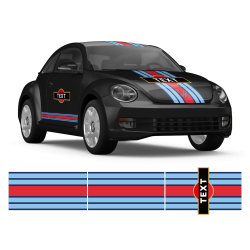 Martini Style Racing stripes for VW New Beetle