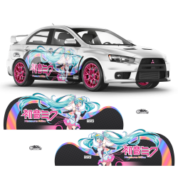 Racing Miku 2021 ITASHA Anime Style Decals for Any Car Body