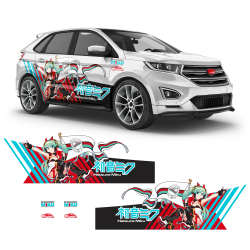 Racing Miku 2020 ITASHA Anime Style Decals for Any Car Body