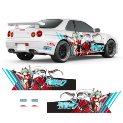 Racing Miku 2020 ITASHA Anime Style Decals for Any Car Body