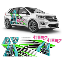 Hatsune Miku (VOCALOID) Itasha Anime Style Decals for any Car Body