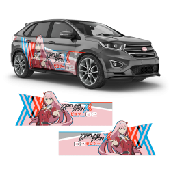 Zero Two (Darling in the FranXX) ITASHA Anime Style Graphic Decals Set for any Car Body