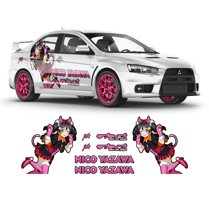 Nico Yazawa (Love Live!) Itasha Anime Style Decals for any Car Body