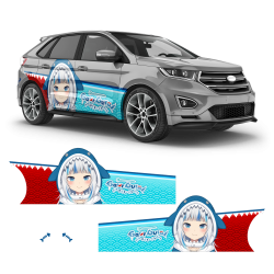 Gawr Gura (Hololive) Anime Style Decals for Any Car Body