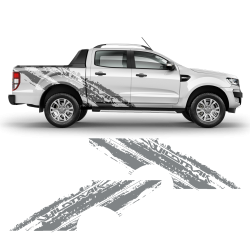 SCRATCHED Wild Trak Side Graphic for Ford Ranger