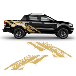 SCRATCHED Wild Trak Side Graphic for Ford Ranger