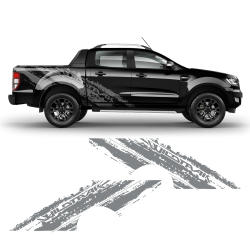 SCRATCHED Wild Trak Side Graphic for Ford Ranger