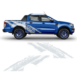 SCRATCHED Wild Trak Side Graphic for Ford Ranger