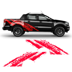 SCRATCHED Wild Trak Side Graphic for Ford Ranger