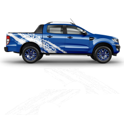 SCRATCHED Wild Trak Side Graphic for Ford Ranger