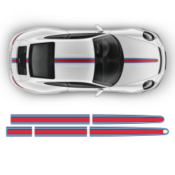 THIN Martini Racing stripes set for Porsche Carrera 1999 - 2021