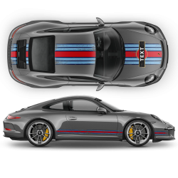 Scratched Martini Style Racing Stripes for Carrera 1999 - 2021