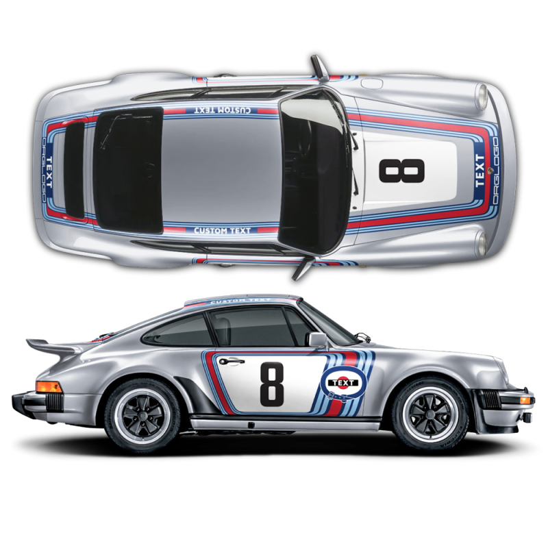 Classic Martini style Graphic Set for Carrera 911 (930) 1975 - 1989