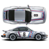 Classic Martini style Graphic Set for Carrera 911 (930) 1975 - 1989